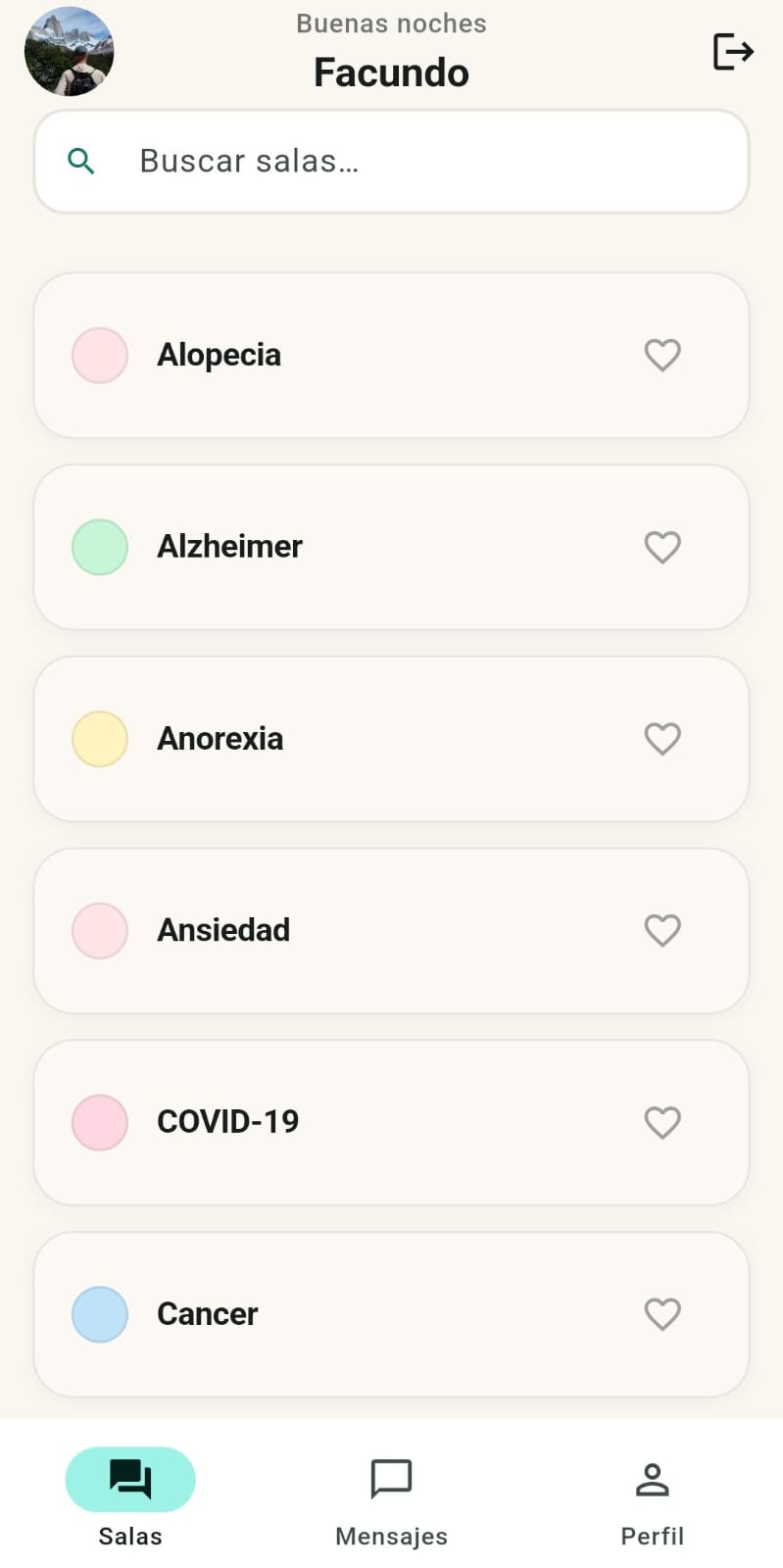 Salas temáticas de Alivio